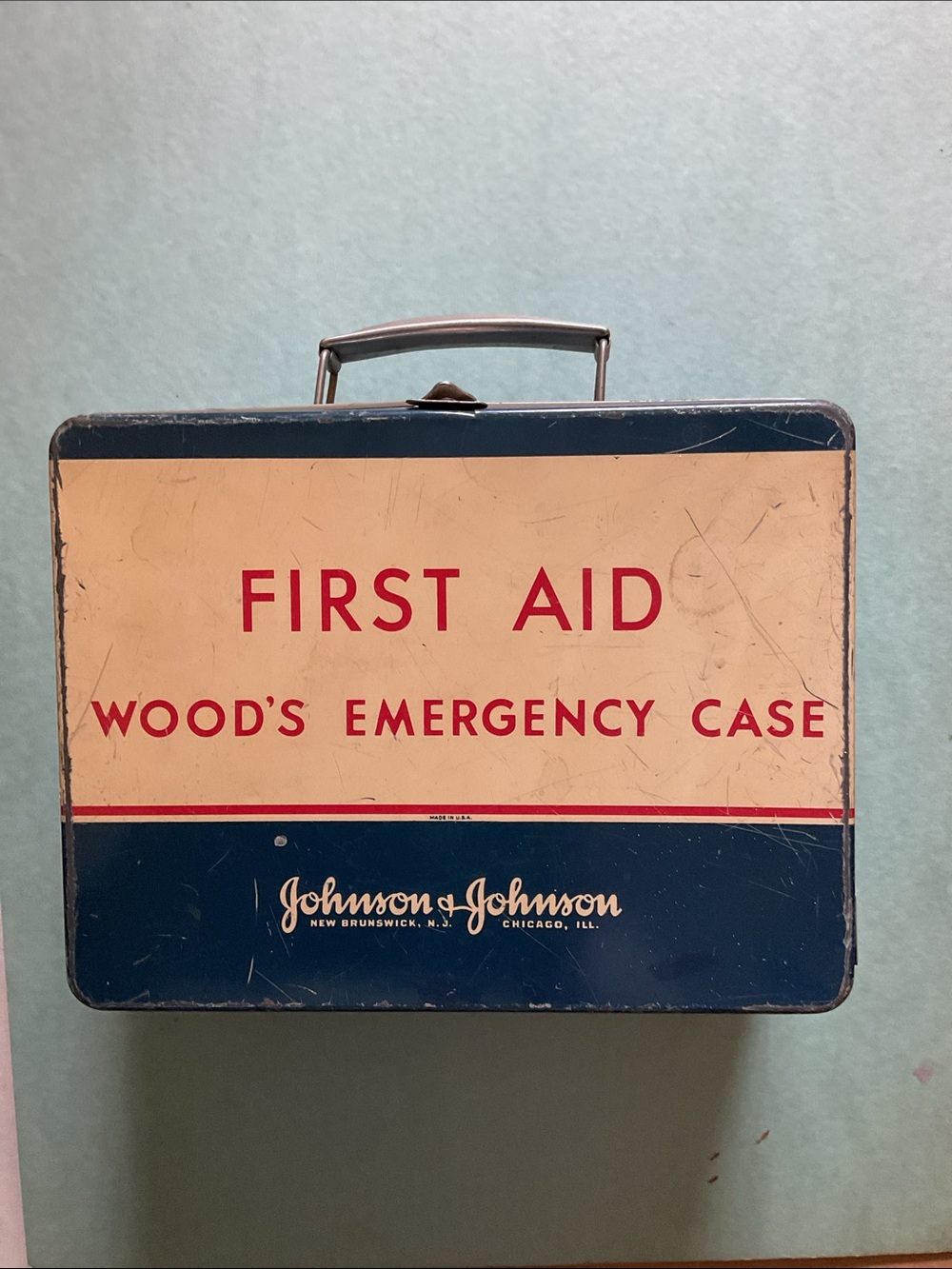Vintage circa 1920’s Wood’s Emergency Case First Aid Johnson & Johnson